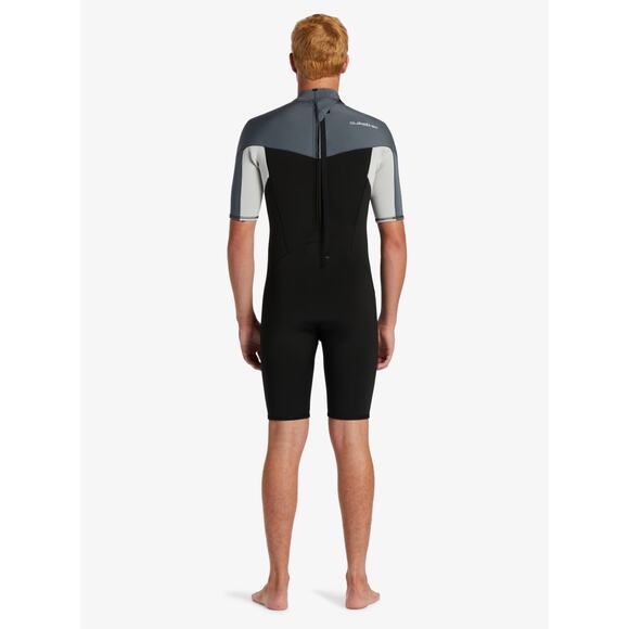 Quiksilver Men Short Sleeve Spring Wetsuit 2/2mm Everyday Sessions Surf Suit - Picture 3 of 6